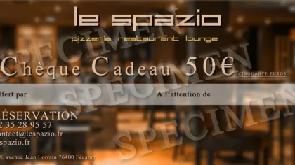 Chèque Cadeau 50€ Le Spazio à 50-€