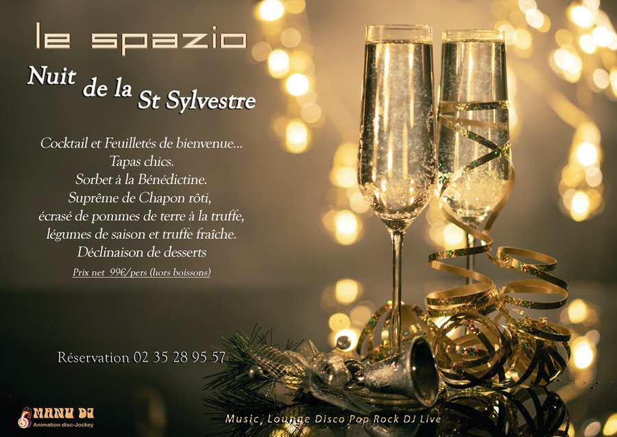 Réveillon du dimanche 31 décembre 2023 au restaurant Le Spazio à Fécamp